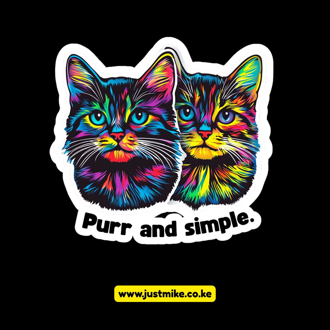 Purr and Simple: (High Print Quality 300dpi) Transparent Background